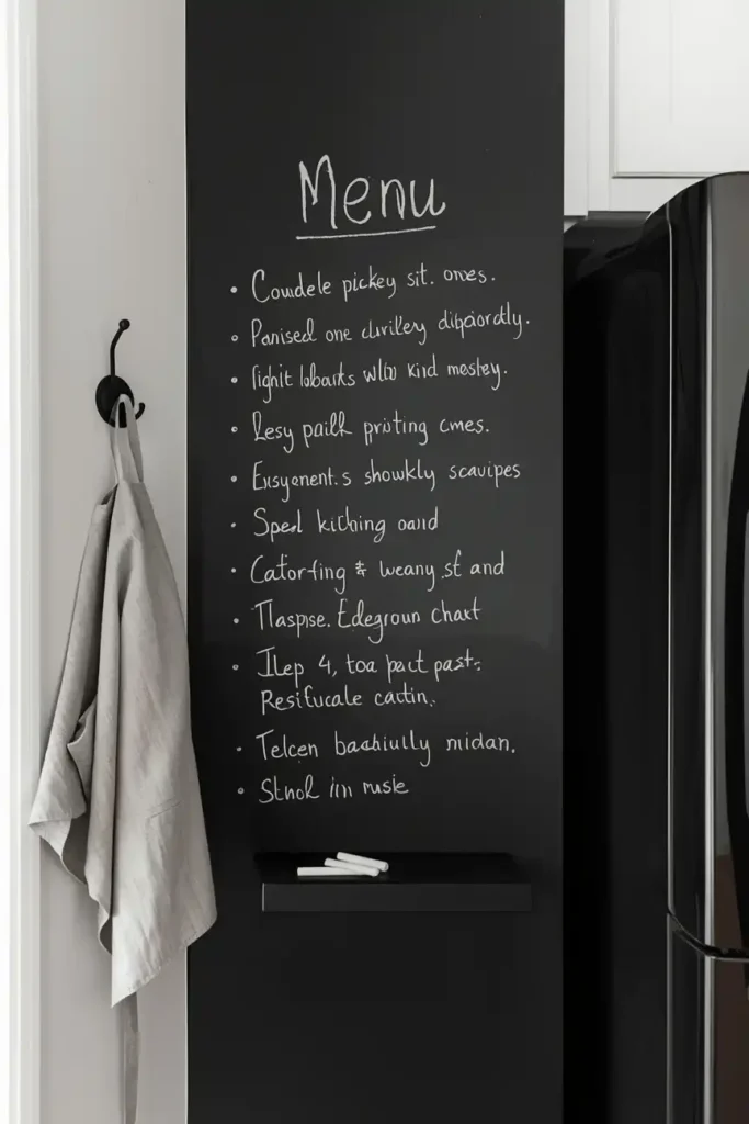 A Chalkboard Painted Section of Wall or Cabinet