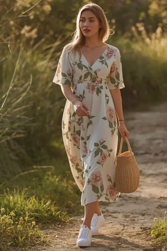 A Floral Midi That Feels Romantic Without the Fuss