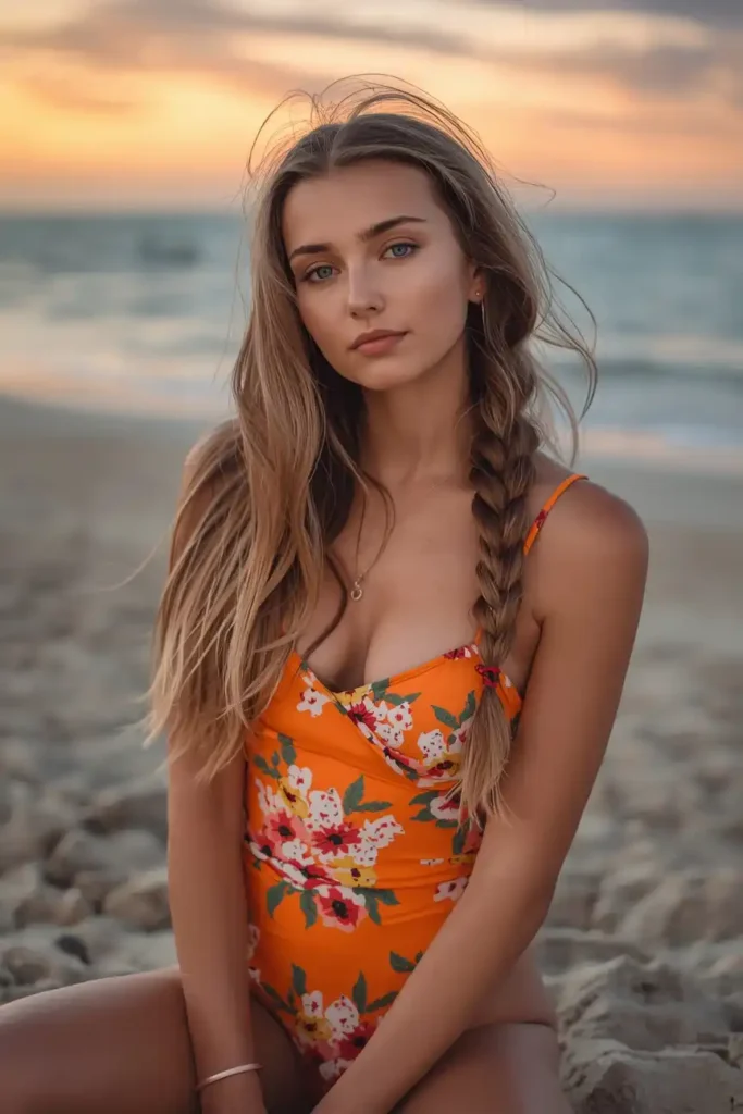 A Loose French Braid for Wavy Hair