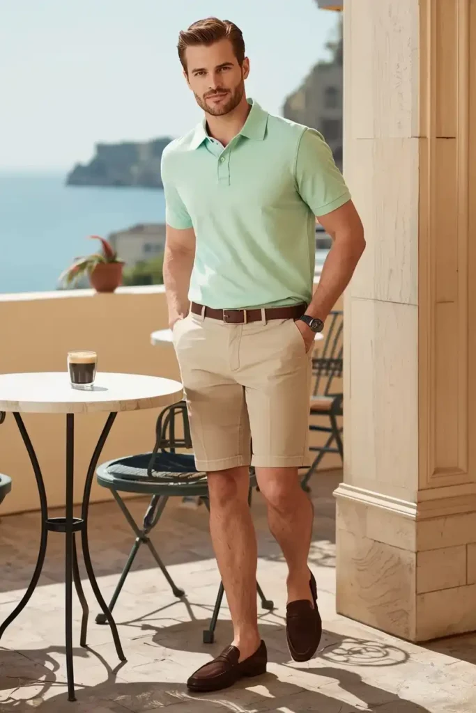 A Polo Shirt and Tailored Shorts for a Clean, Smart-Casual Look