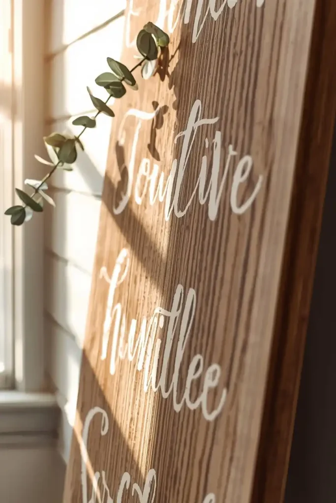 A Thrifted Wooden Sign That Reads Like It Belongs