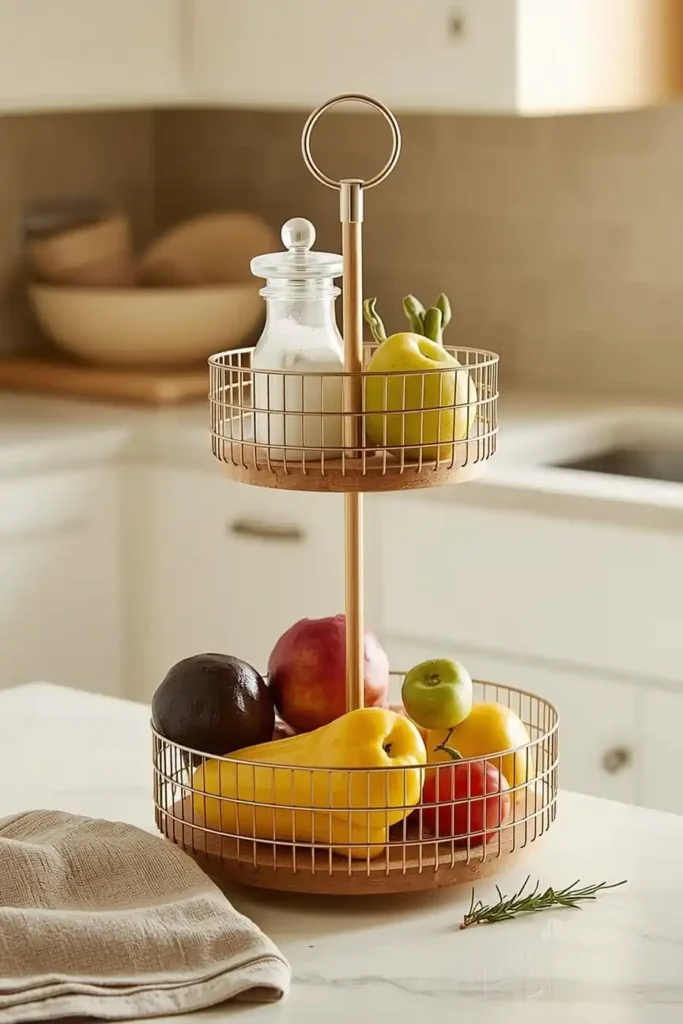 A Tiered Stand for Produce and Kitchen Staples