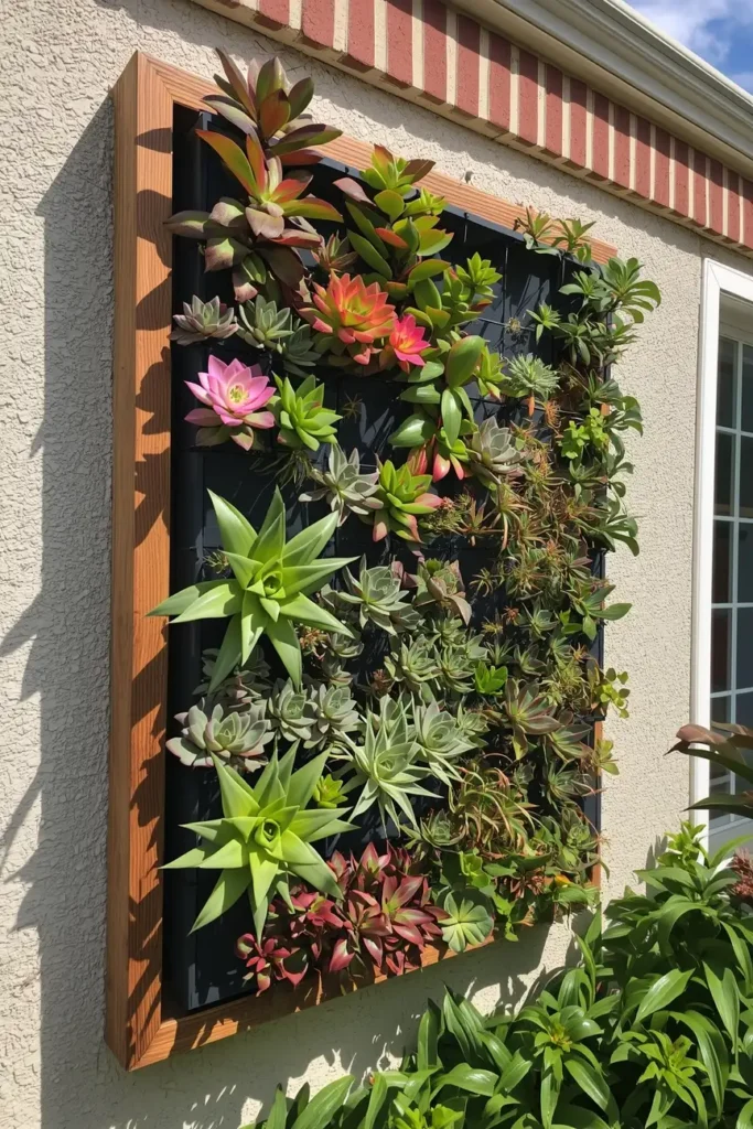 Add a Vertical Succulent Wall for Texture