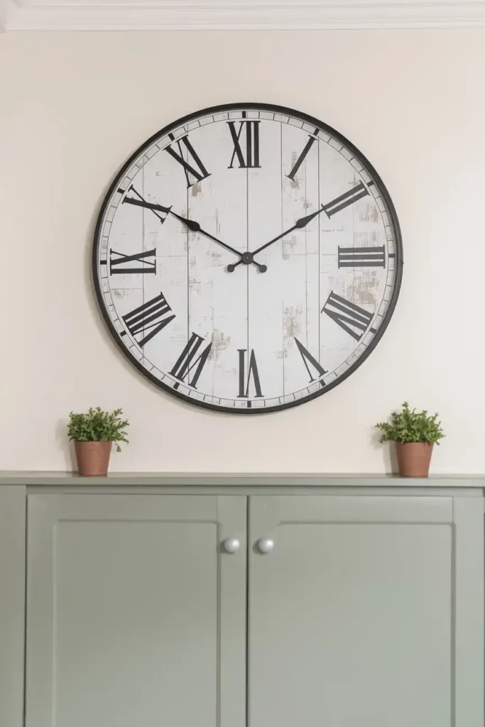Antique-Style Clock Above the Stove or Cabinets