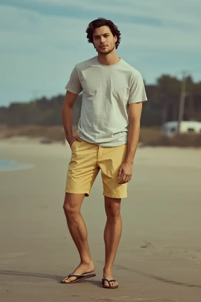 Board Shorts With a Vintage Sun-Washed Tee
