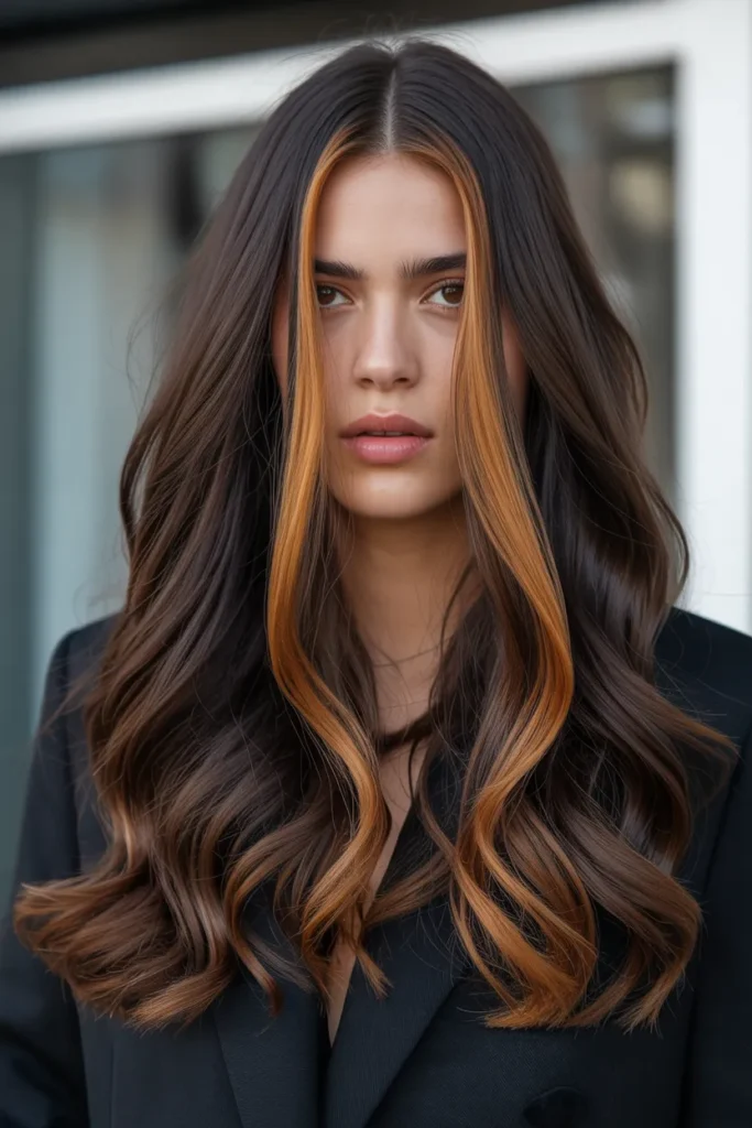 Bold Caramel Streaks for a Statement Look
