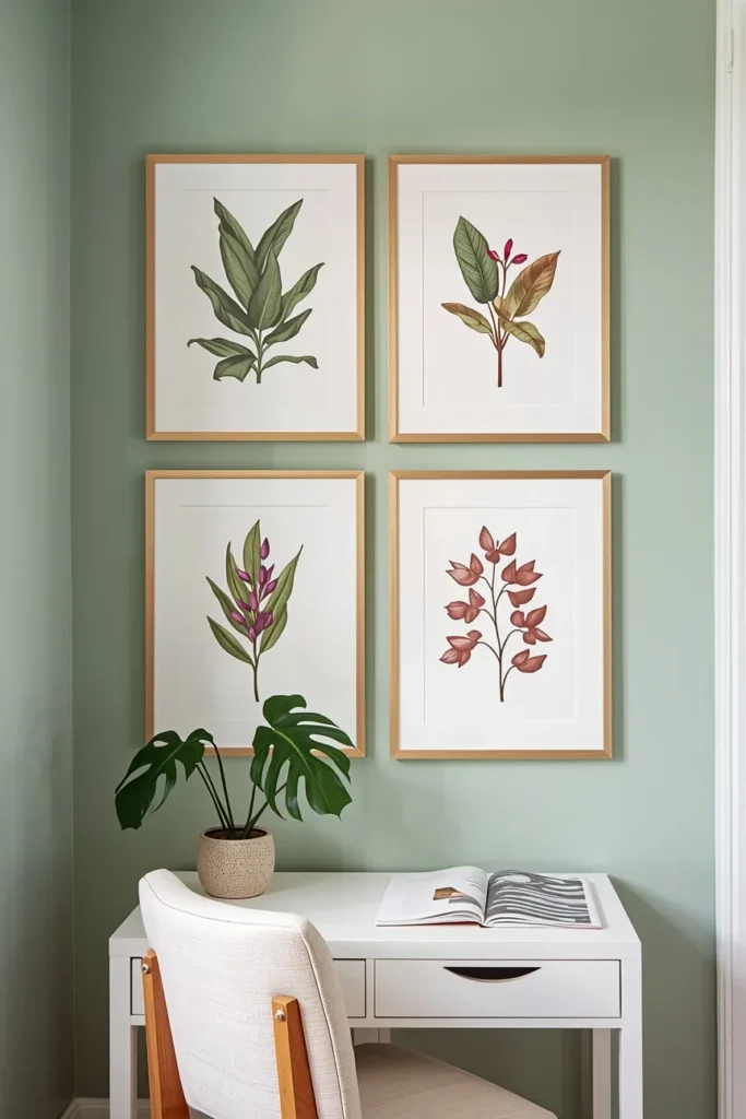 Botanical Prints and Green Wall Art