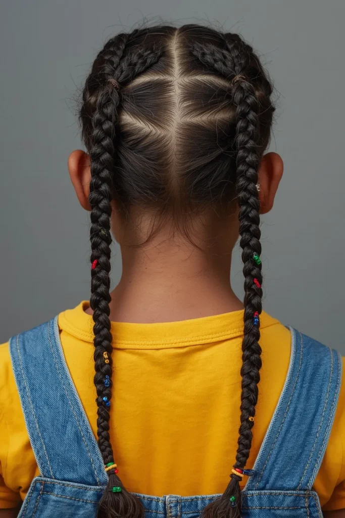 Braided Pigtails With Beads