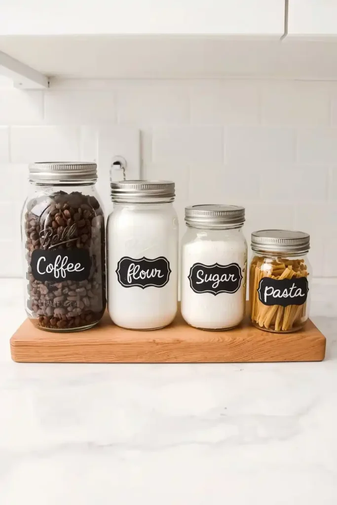 Canning Jar Canisters for the Countertop
