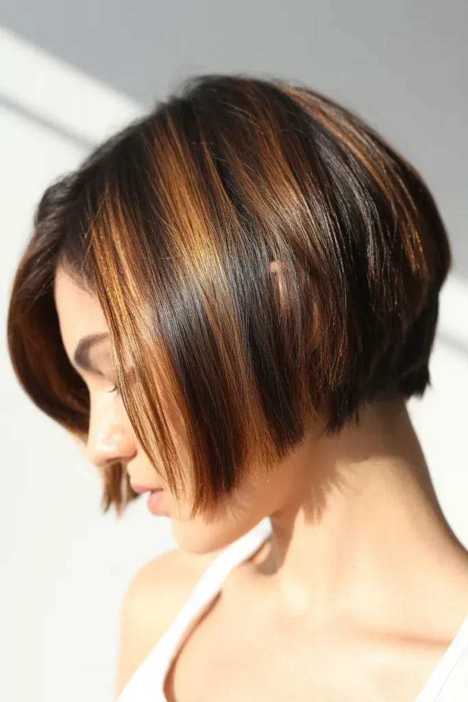 Caramel Highlights for Short Brown Hair