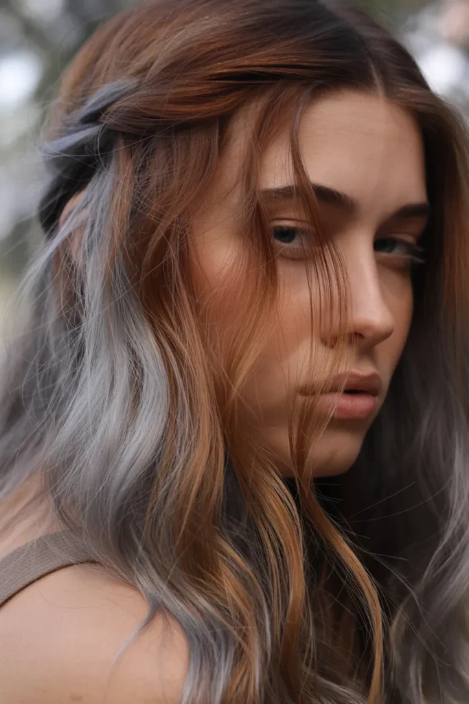 Caramel Highlights with a Cool Brown Base