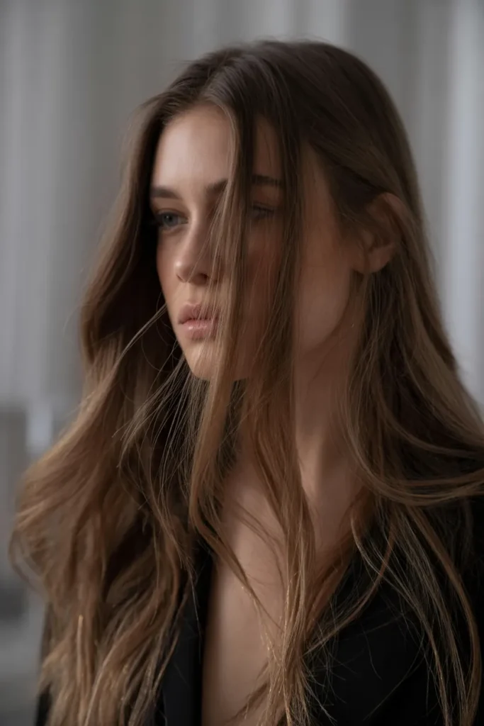 Caramel Highlights with an Ash Brown Base