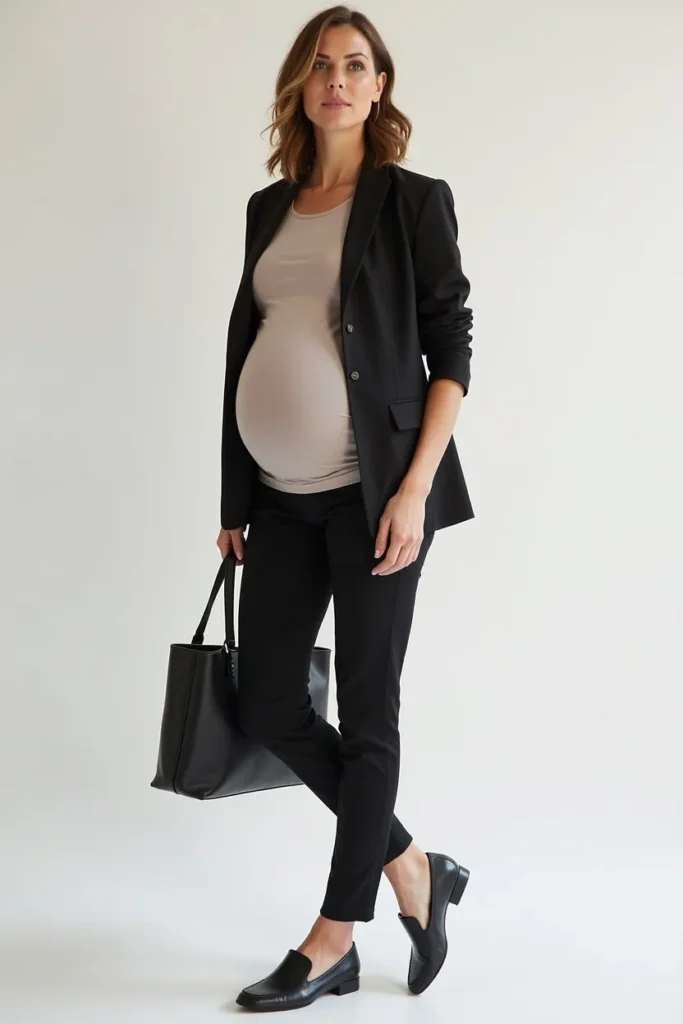 Chic Blazer with Stretch Pants