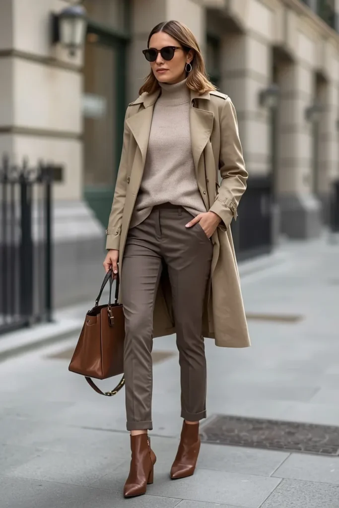 Classic Trench Coat Layering