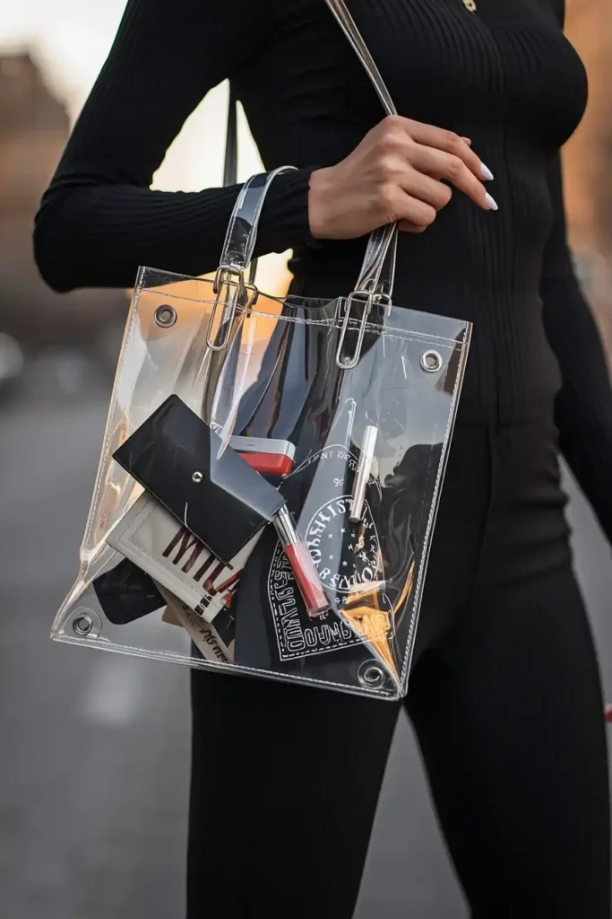 Clear or Geometric Bags as Conversation Starters