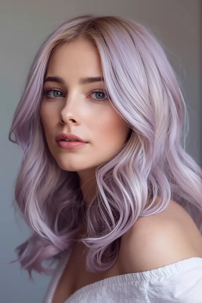 Cool Lavender Tones Blended into Blonde for a Fantasy Effect