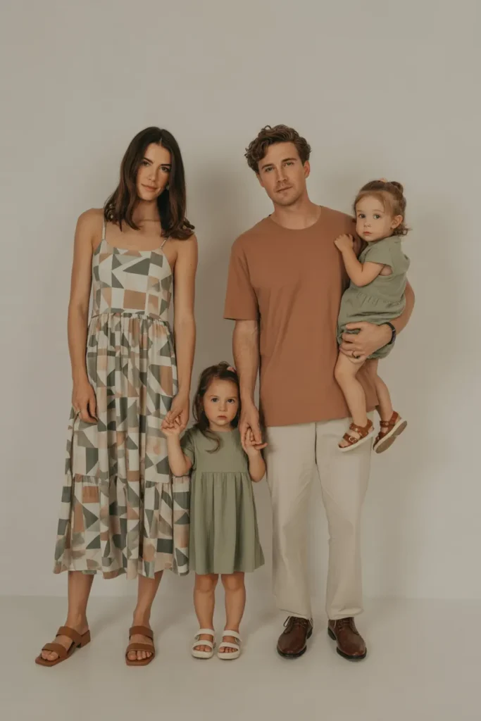 Coordinated Prints and Solids for a Modern Mixed Look