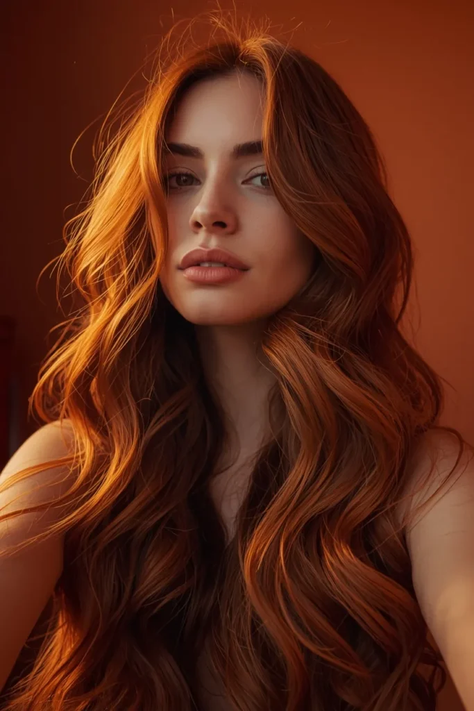 Copper Auburn Waves for a Fiery Summer Statement