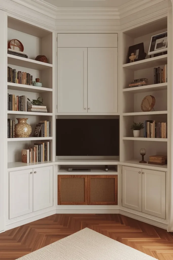 Corner TV Wall Unit That Maximises Awkward Spaces