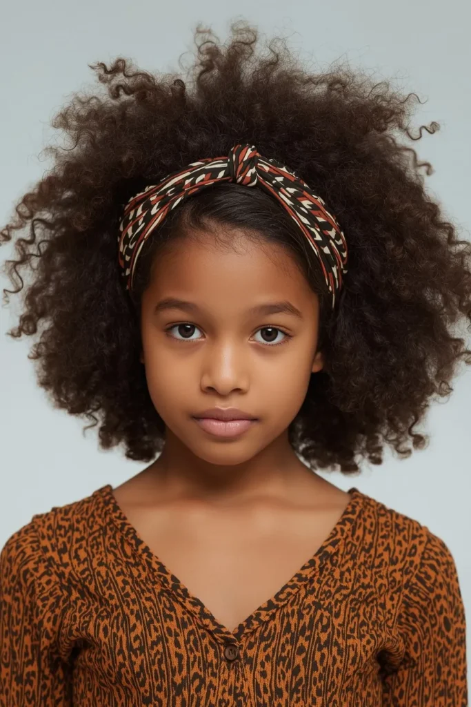 Curly Hair With a Headband
