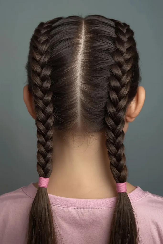 Dutch Braid Pigtails