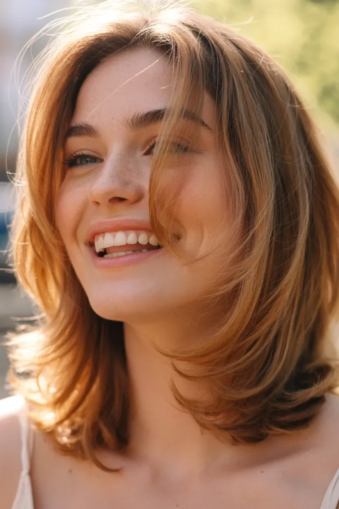 Face-Framing Layers Around the Cheekbones for Instant Brightness