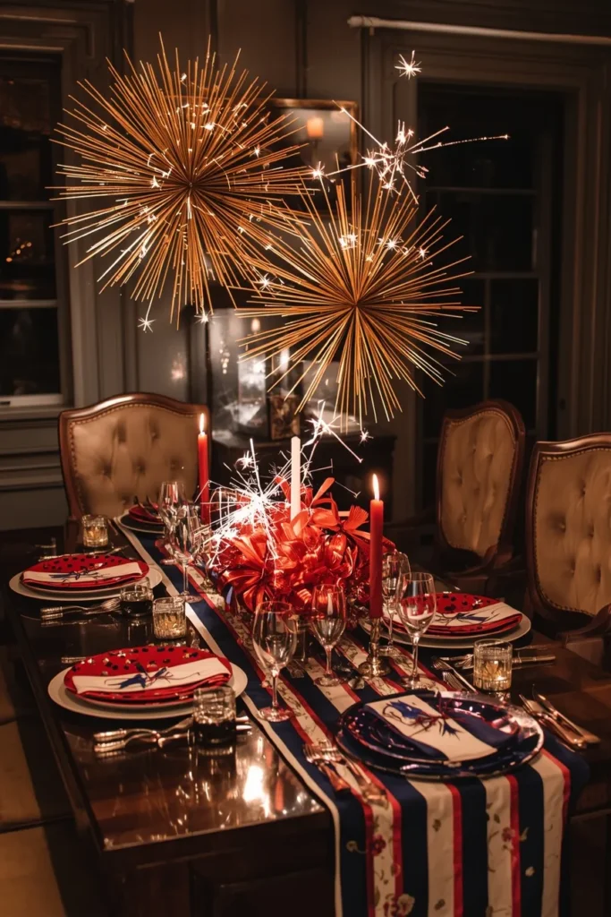 Firework Inspired Table Decor