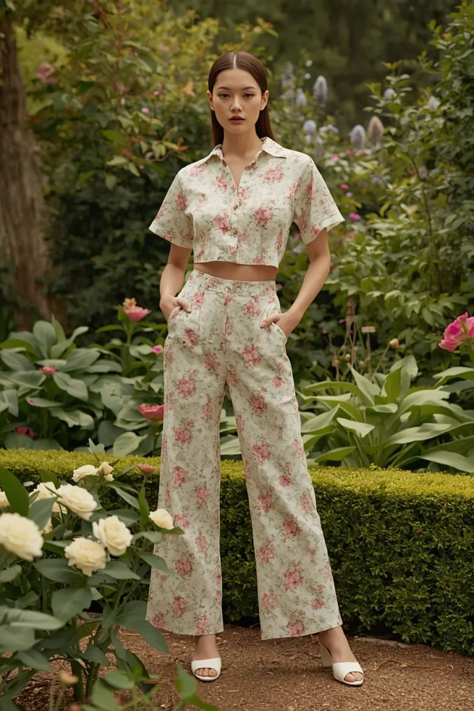 Floral Co-ord Set in Pastel Tones