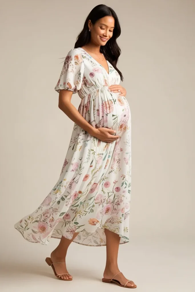 Floral Midi Dress for a Feminine Look