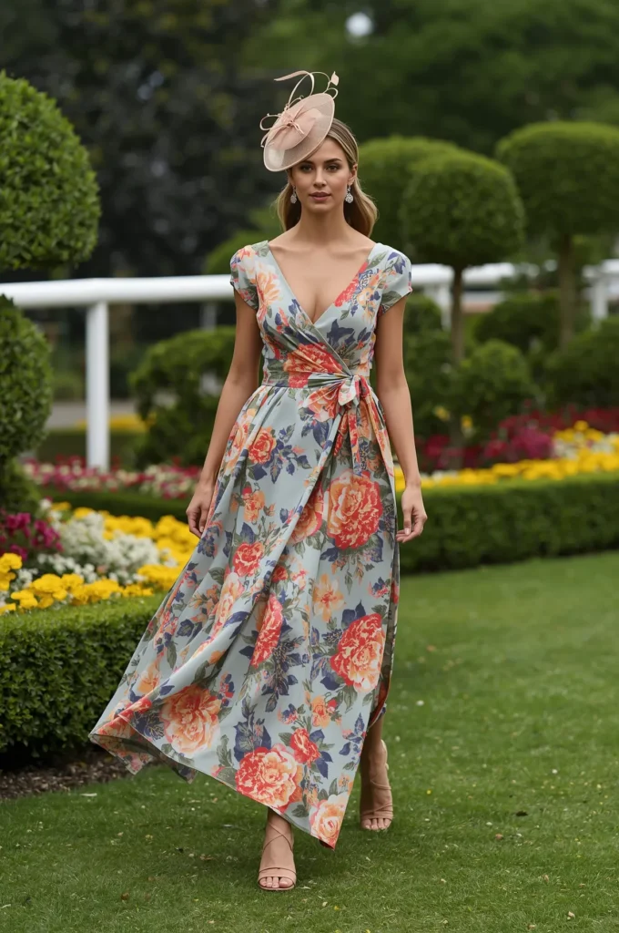 Floral Wrap Maxi Dress Outfit