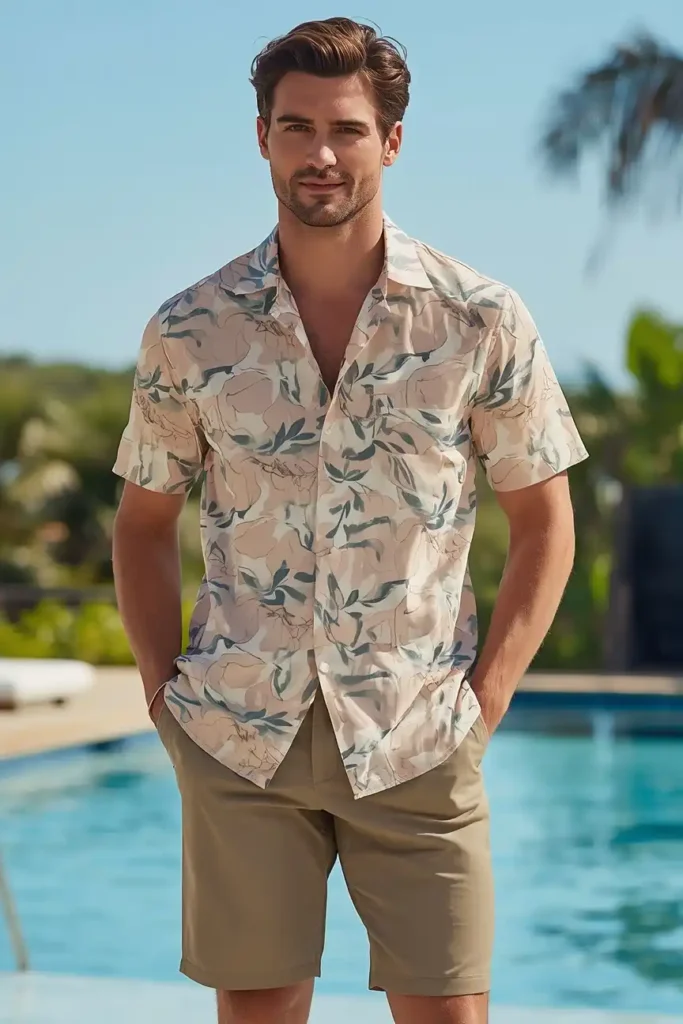 Flowy Resort Shirt With Tailored Shorts