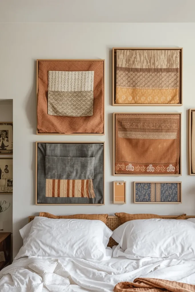 Framed Fabric and Textile Art