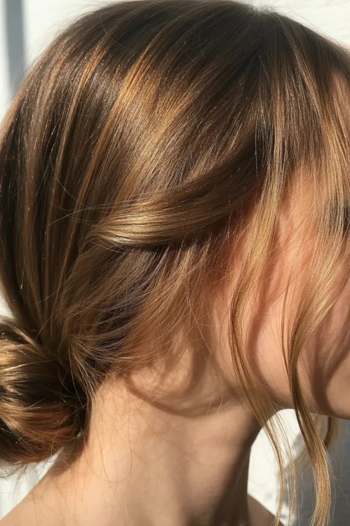 Golden Caramel Babylights for Fine Brown Hair