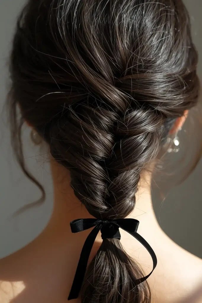 Gothic-Inspired Fishtail Braid