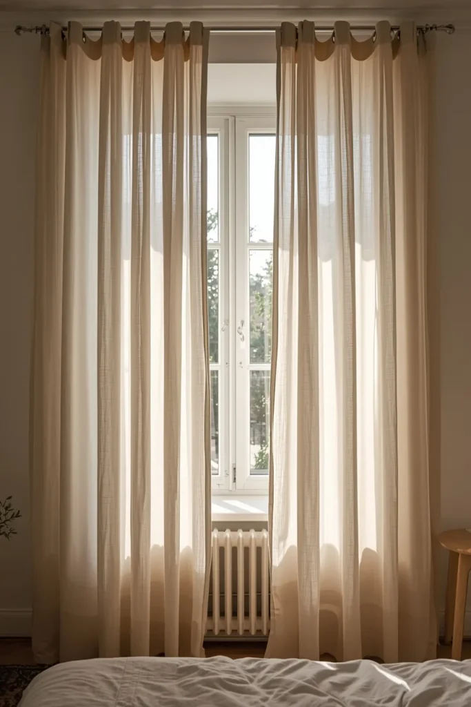 Hang Curtains High and Wide for a Luxurious Feel