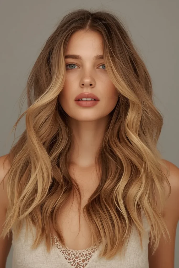 Honey Blonde Ombre for a Sun-Drenched Beach Look