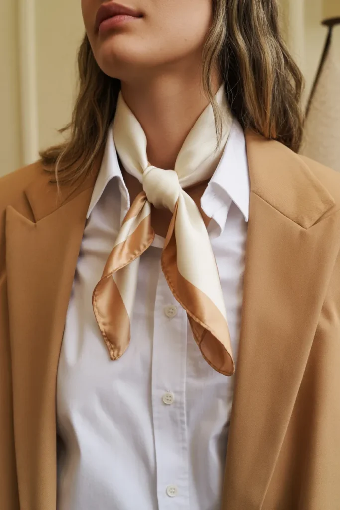 How a Simple Silk Scarf Transforms the Whole Look
