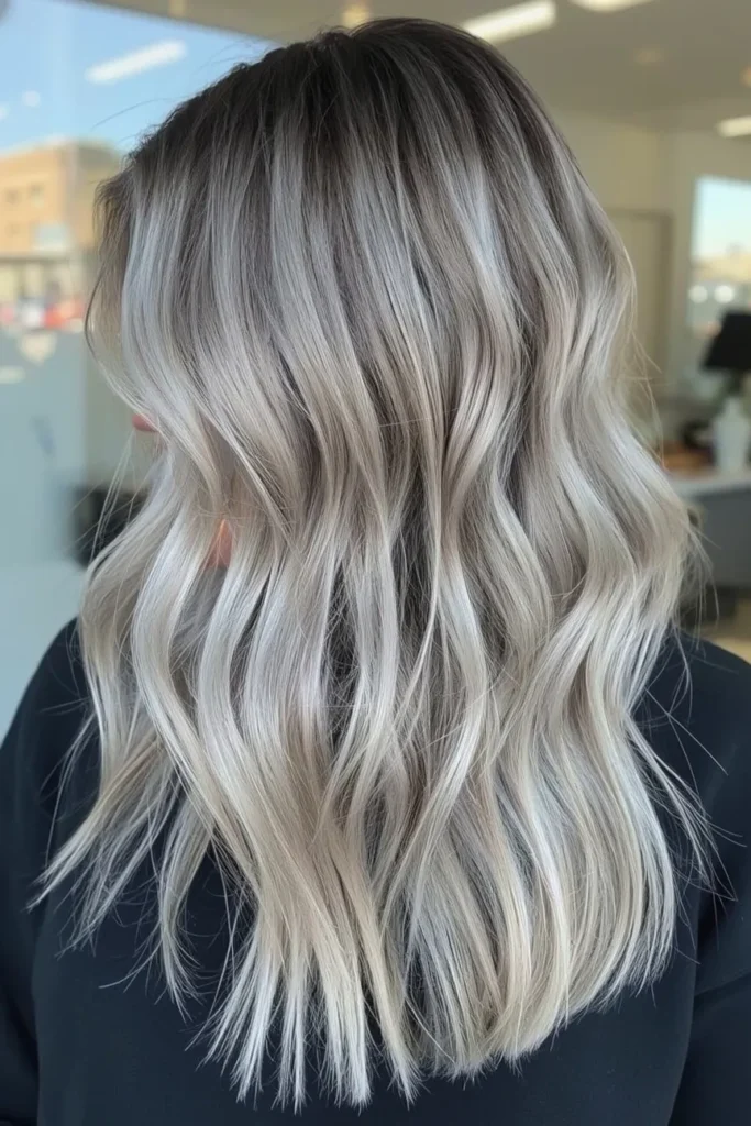 Icy Platinum Balayage