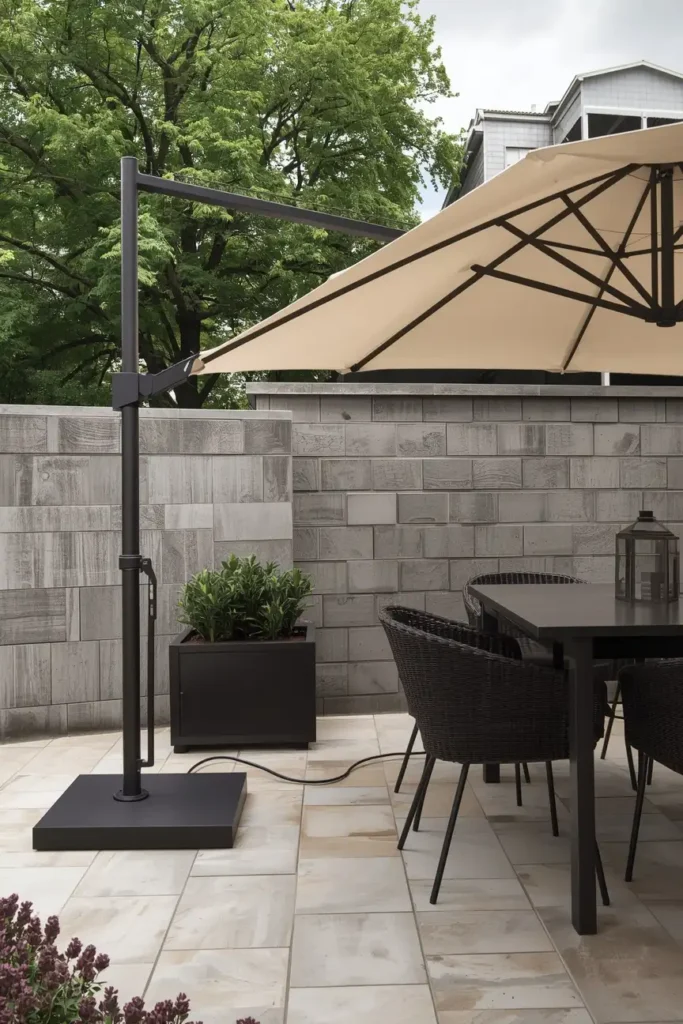 Install a Cantilever Umbrella for Shade Without a Base