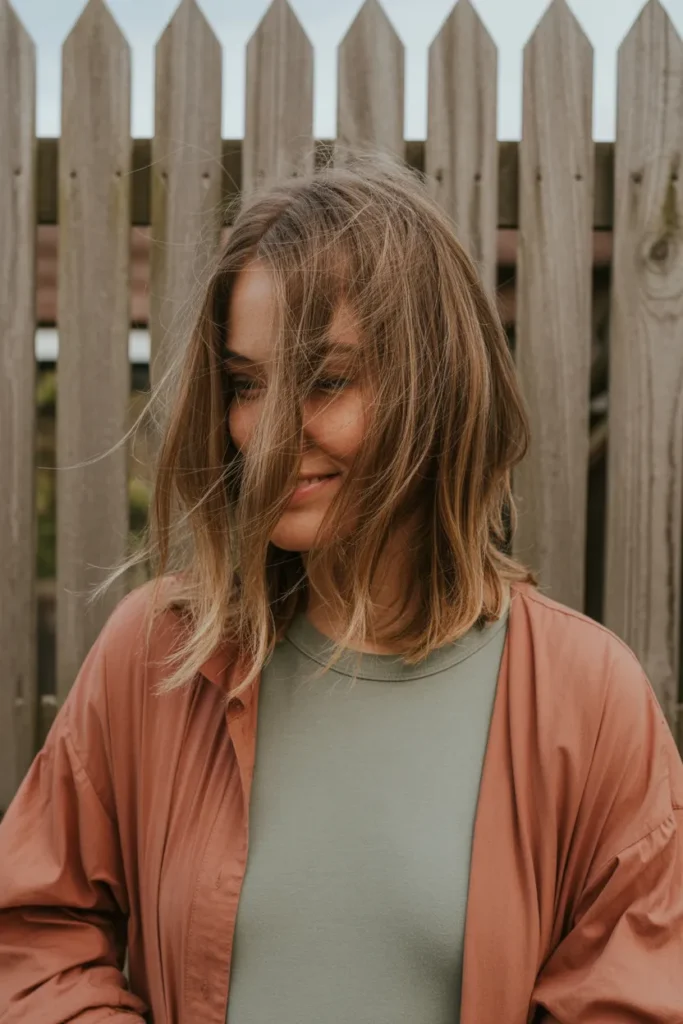 Layered Shoulder-Length Cut That Thrives on Air Drying