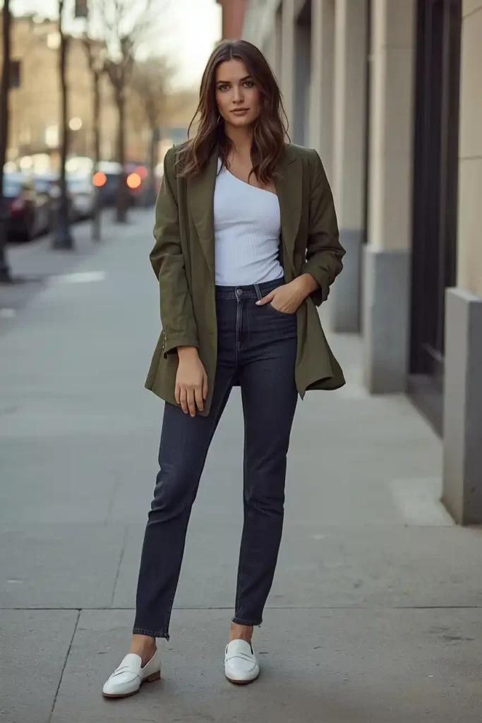 Layered Under a Blazer