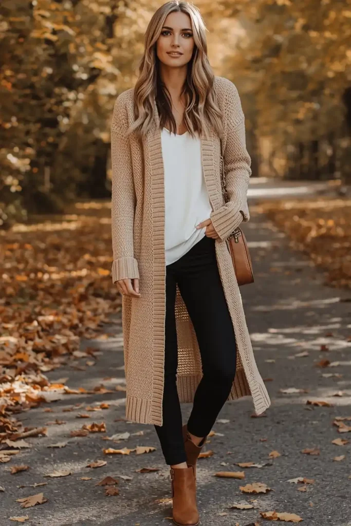 Layered With a Long Cardigan