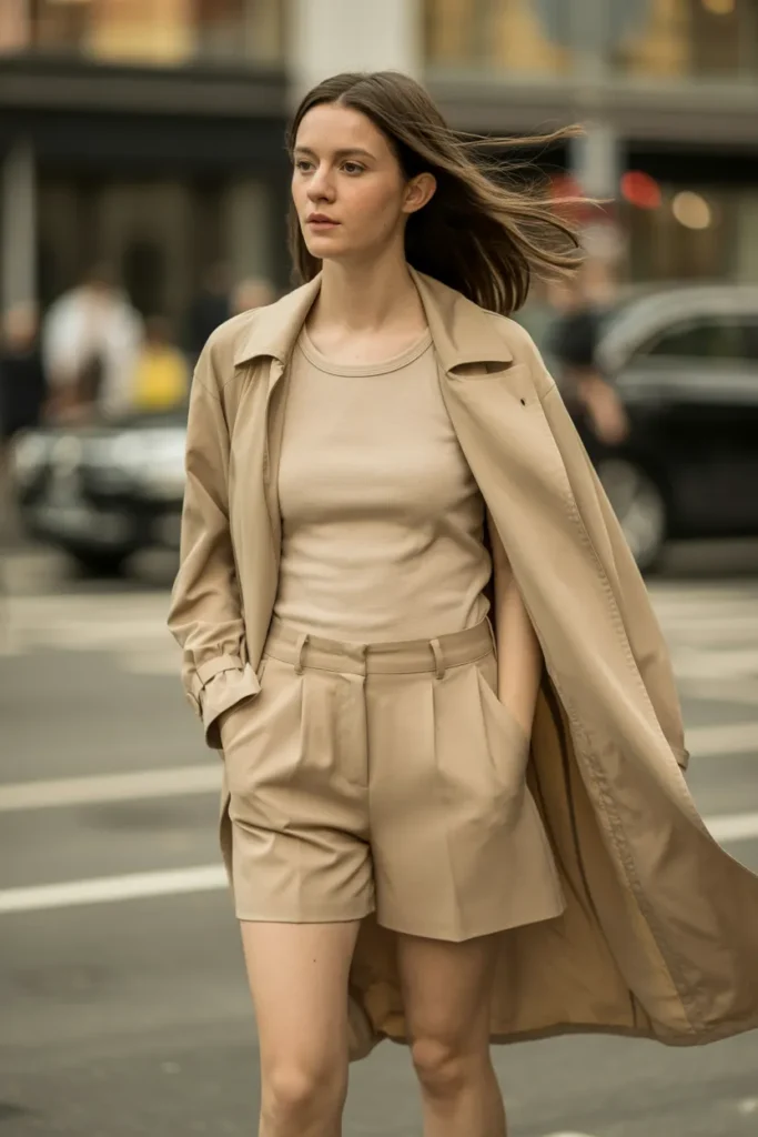 Lightweight Trench with Summer Basics