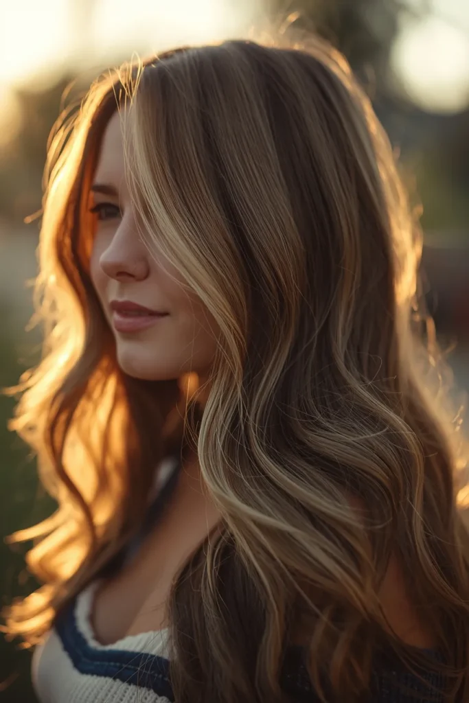 Long Hair with Subtle Balayage for a Sun-Kissed Glow