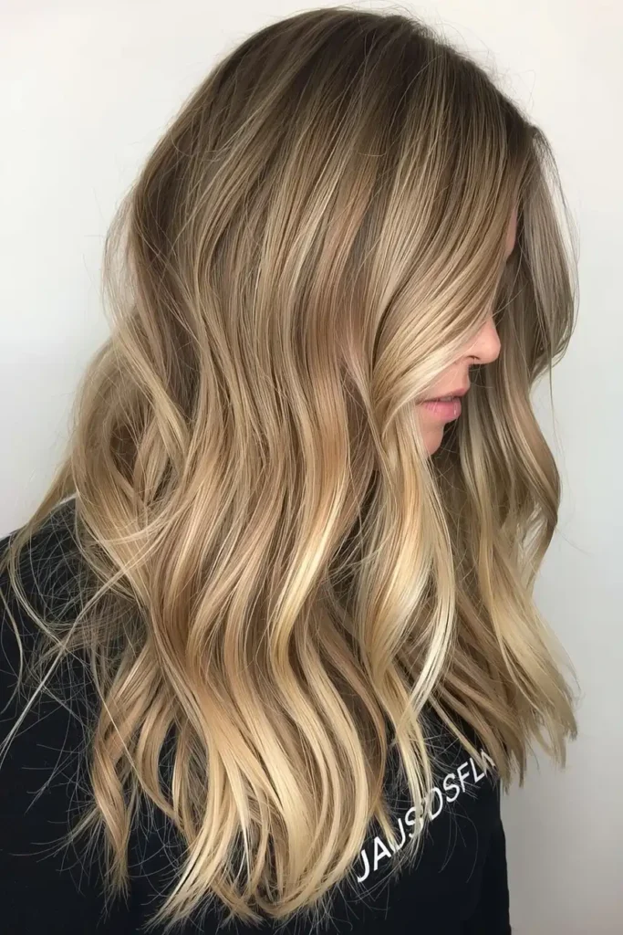 Long Wolf Cut with Beachy Waves