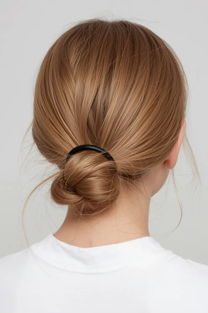 Low Bun With Face Framing Pieces