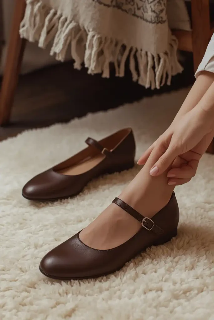 Low-Heeled Mary Janes With Extra Cushioning