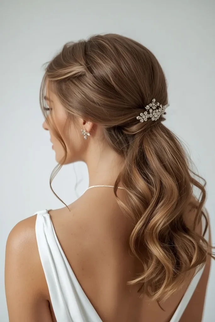 Low Ponytail with Waves