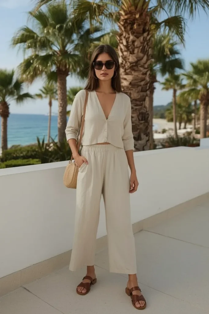 Matching Linen Set for Resort Style