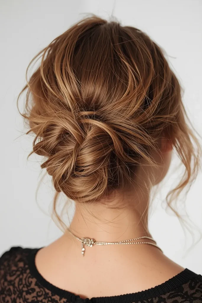 Messy Bun with Face Framing Pieces